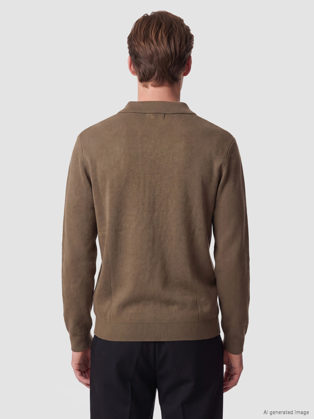 Polo Collar Men's Knitwear Sweater-5