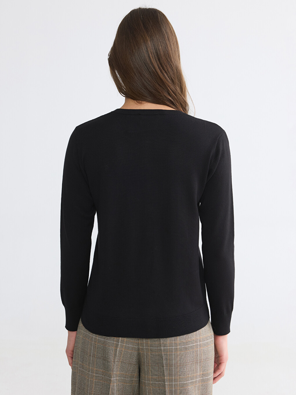 Crew Neck Women's Knitwear Cardigan-3