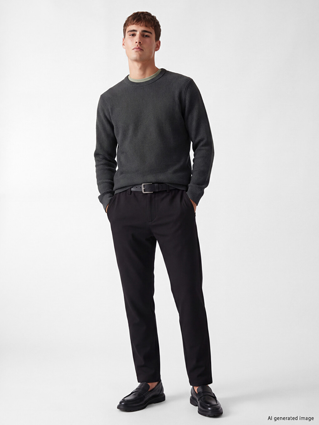 Crew Neck Men's Knitwear Sweater-1