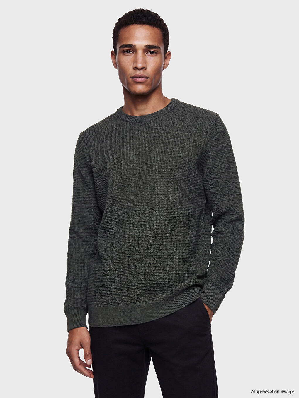 Crew Neck Men's Knitwear Sweater