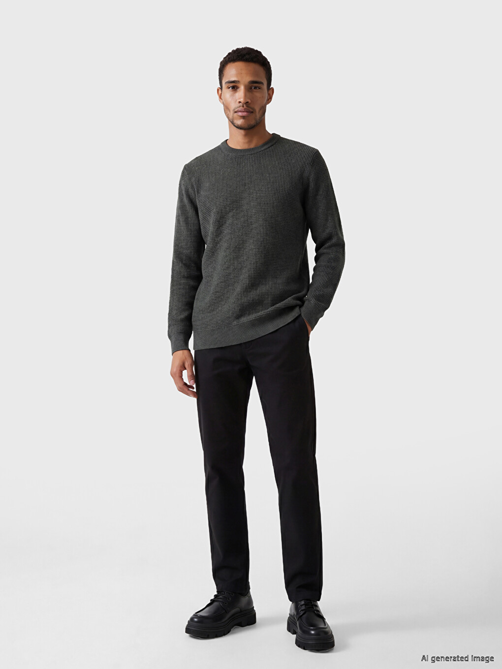 Crew Neck Men's Knitwear Sweater-1