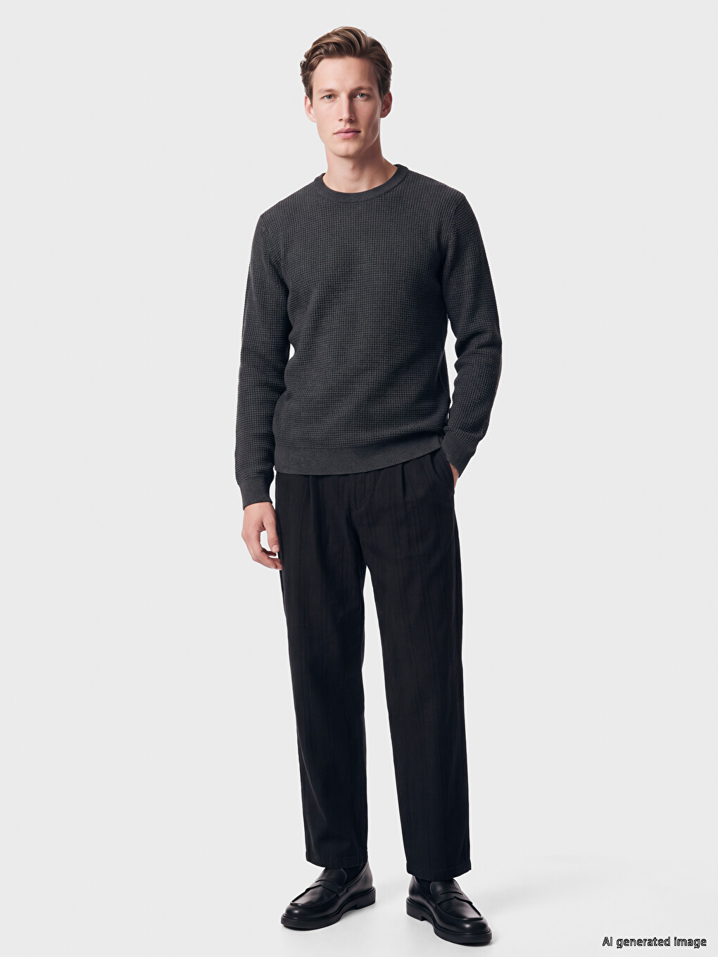 Crew Neck Men's Knitwear Sweater-1