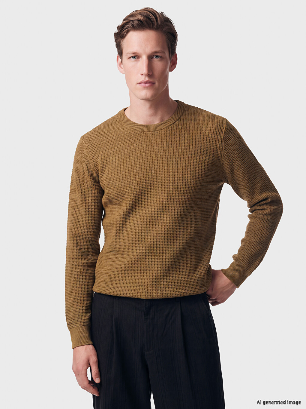 Crew Neck Men's Knitwear Sweater-1