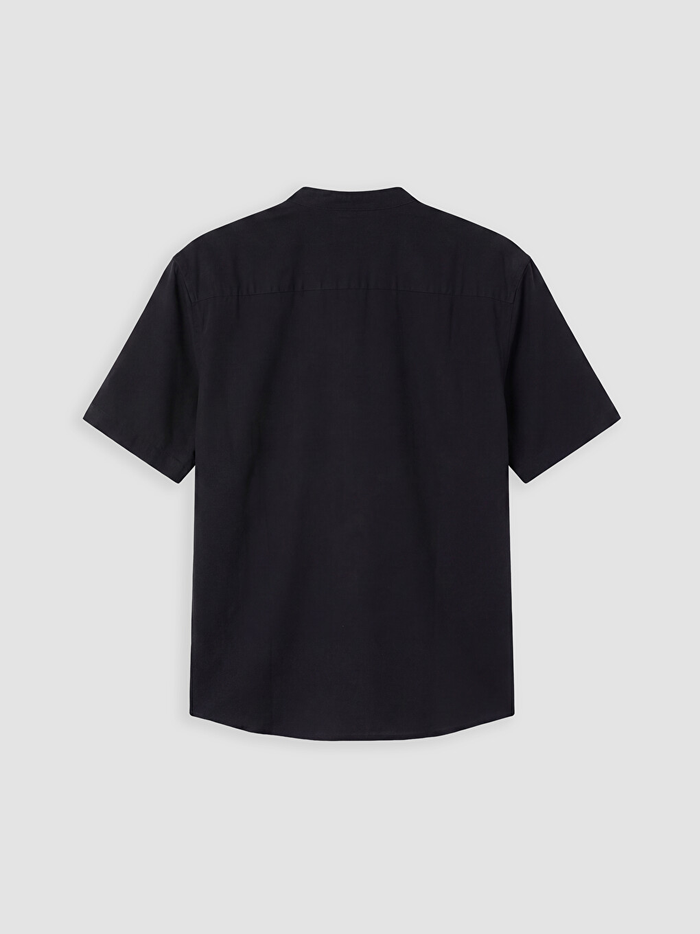 Regular Fit Grandad Collar Poplin Men's Shirt-6