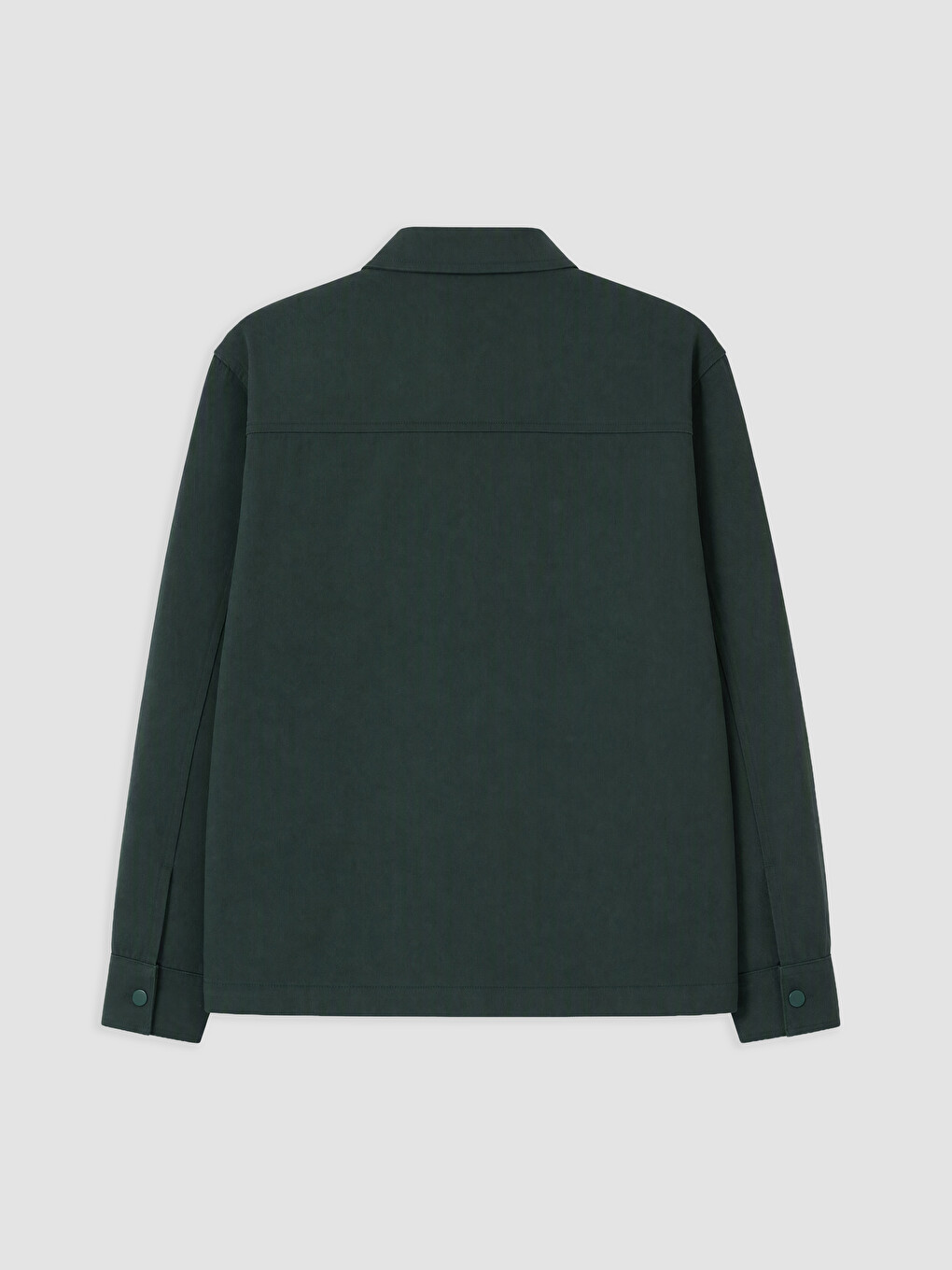 Yeşil Relax Fit Nakışlı Erkek Gabardin Gömlek Ceket-5