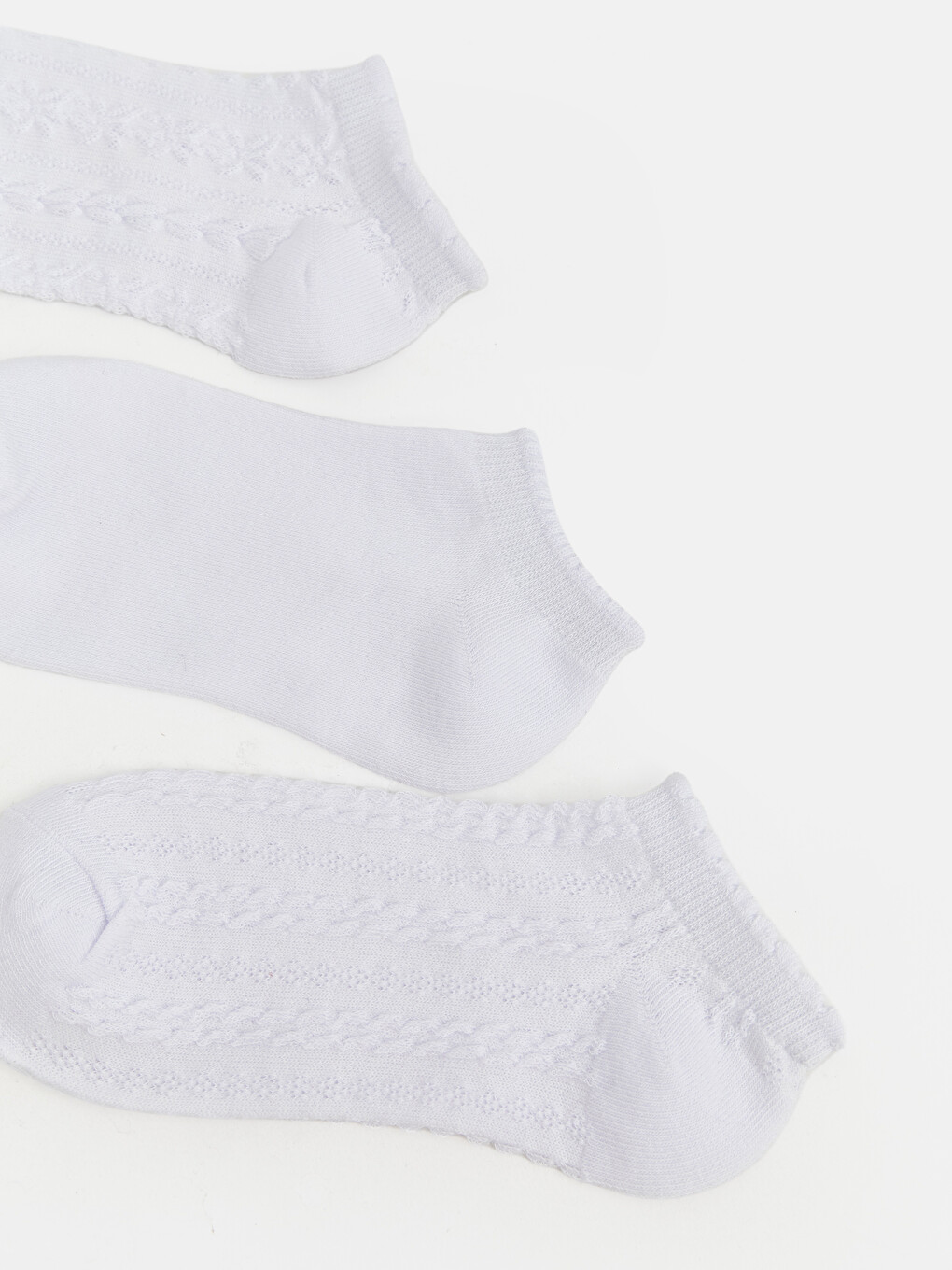 Mixed Patterned Girls' Trainer Socks 5-pack-1