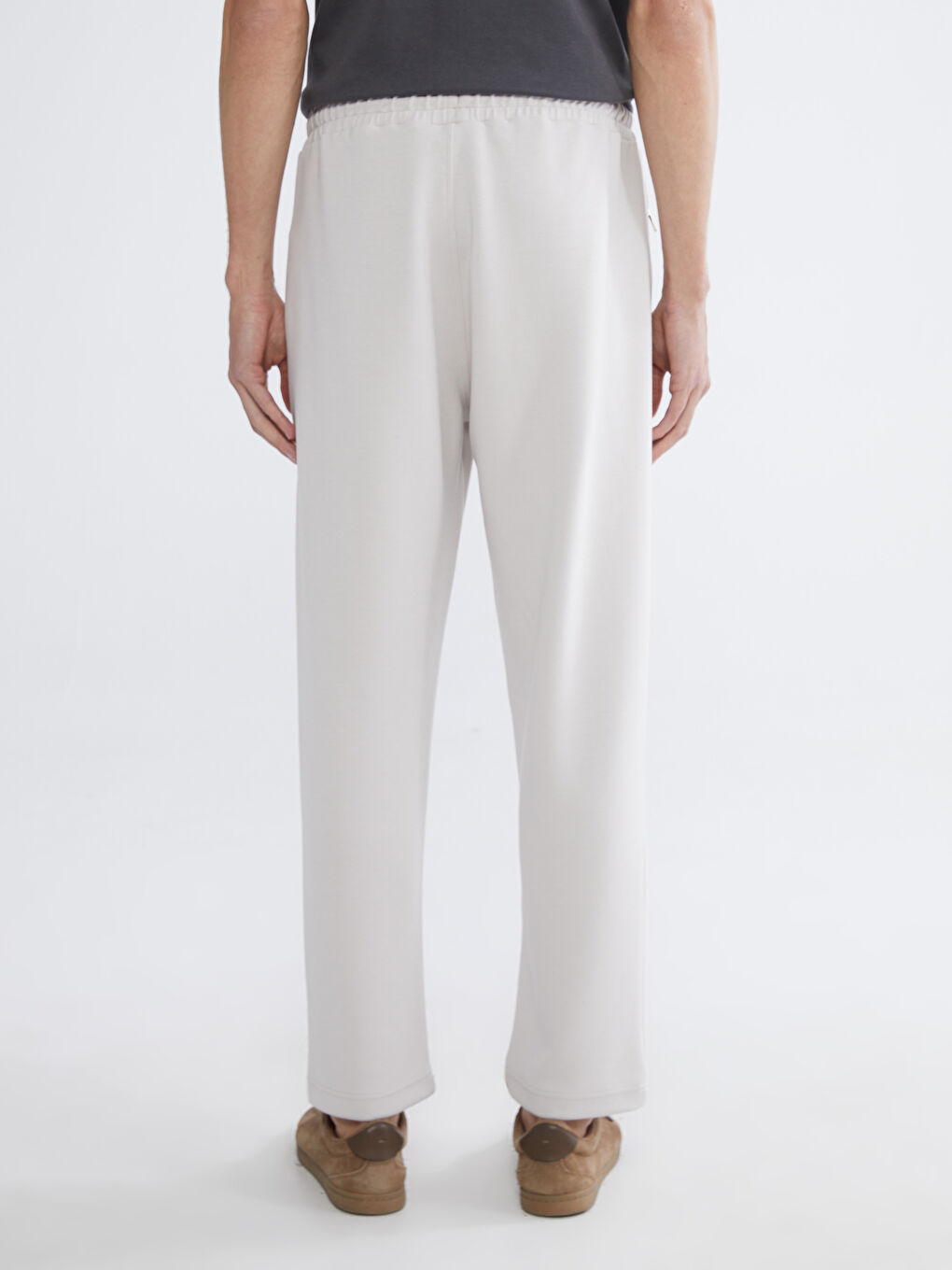 Bej Standart Kalıp Erkek Eşofman Altı-3