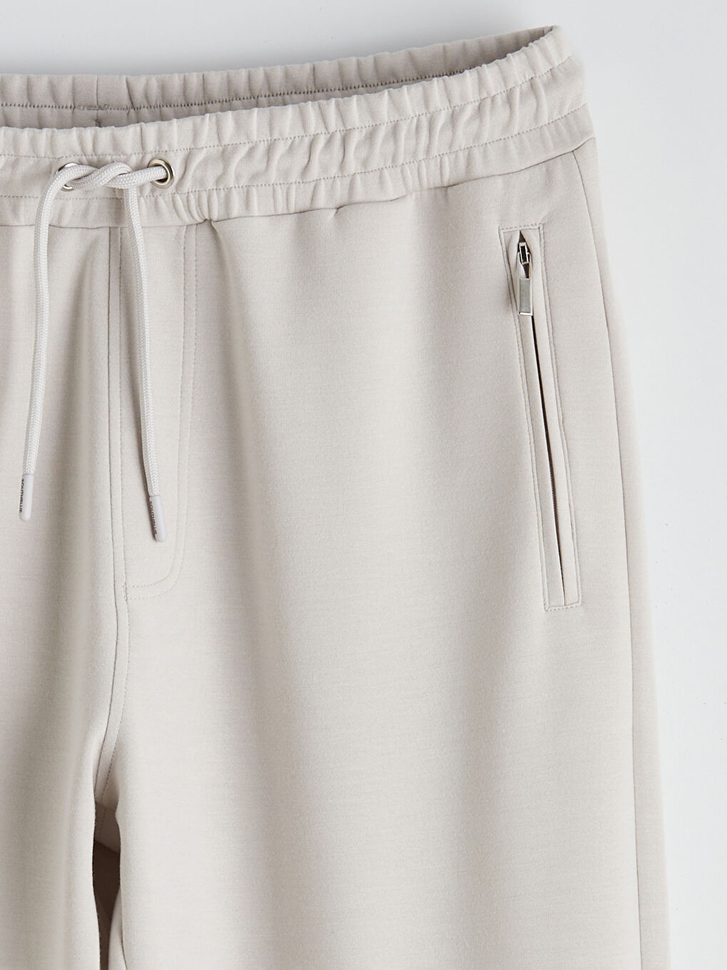 Bej Standart Kalıp Erkek Eşofman Altı-5