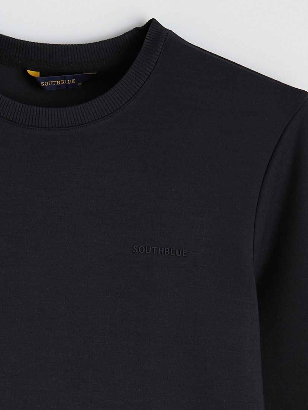 Siyah Biaiklet Yaka Erkek Sweatshirt-5