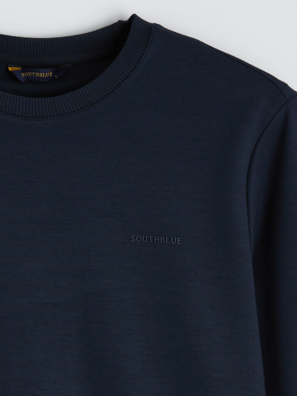 Lacivert Biaiklet Yaka Erkek Sweatshirt-5