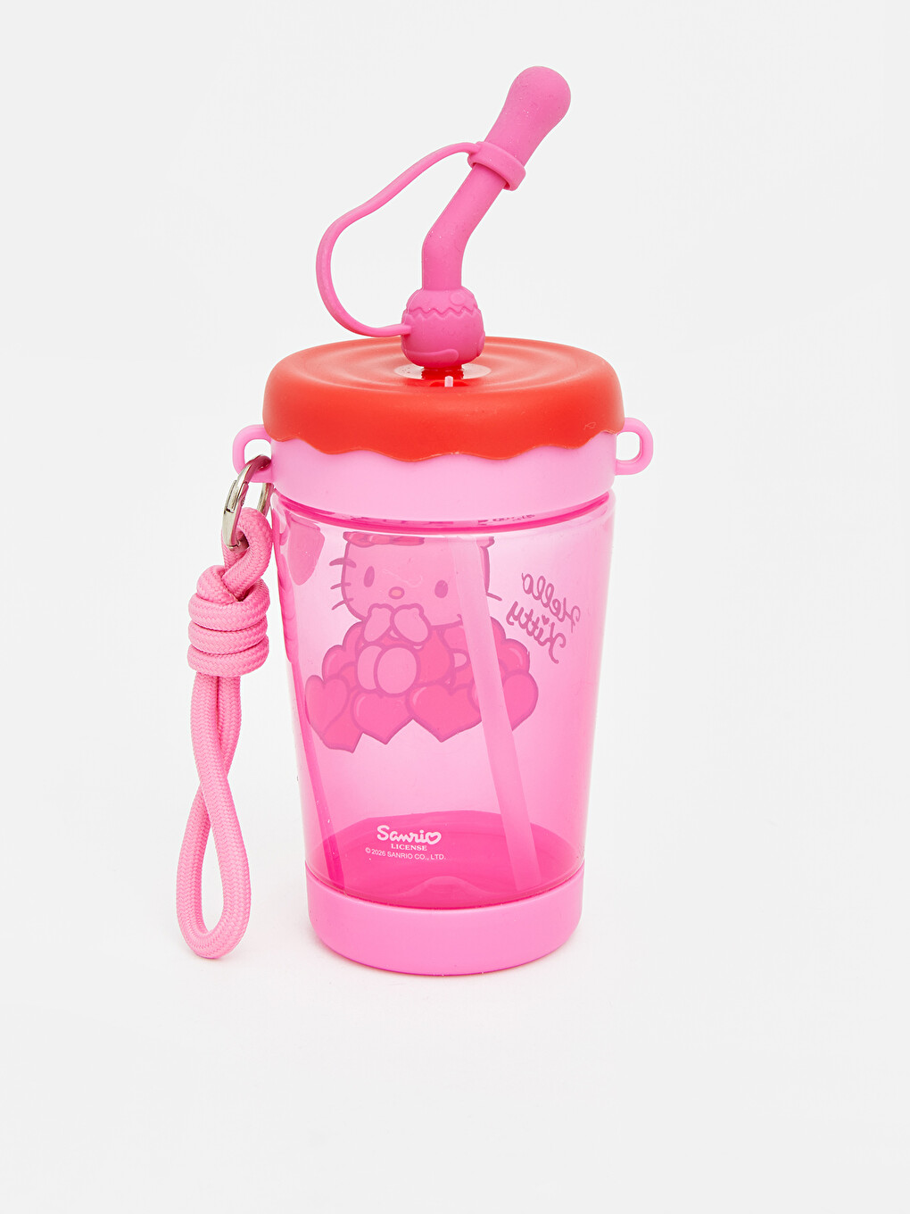 Karışık Hello Kitty Baskılı Kız Çocuk Pipetli Suluk-1
