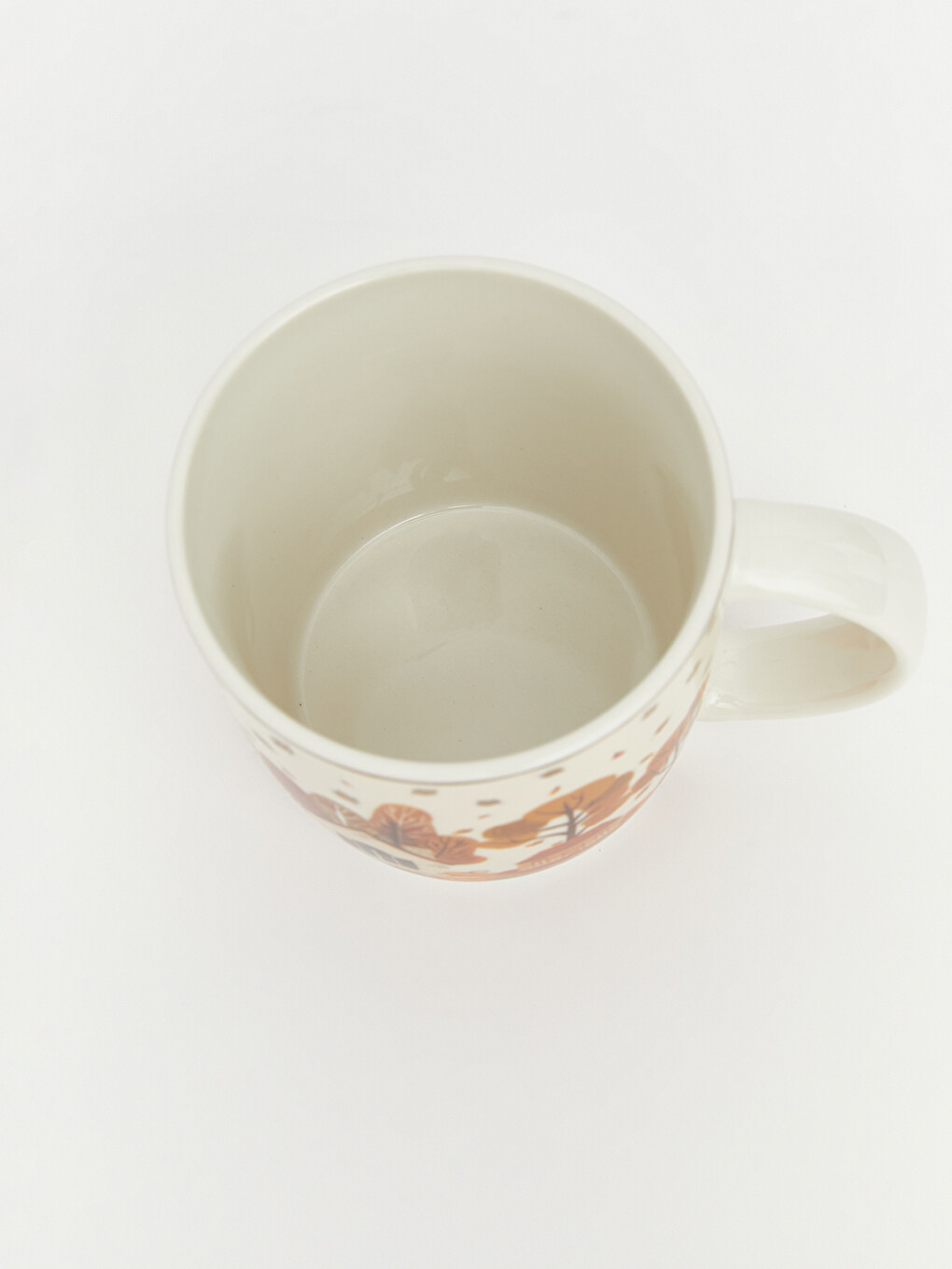 Kahverengi Sonbahar Temalı Porselen Kupa 363 Ml-3