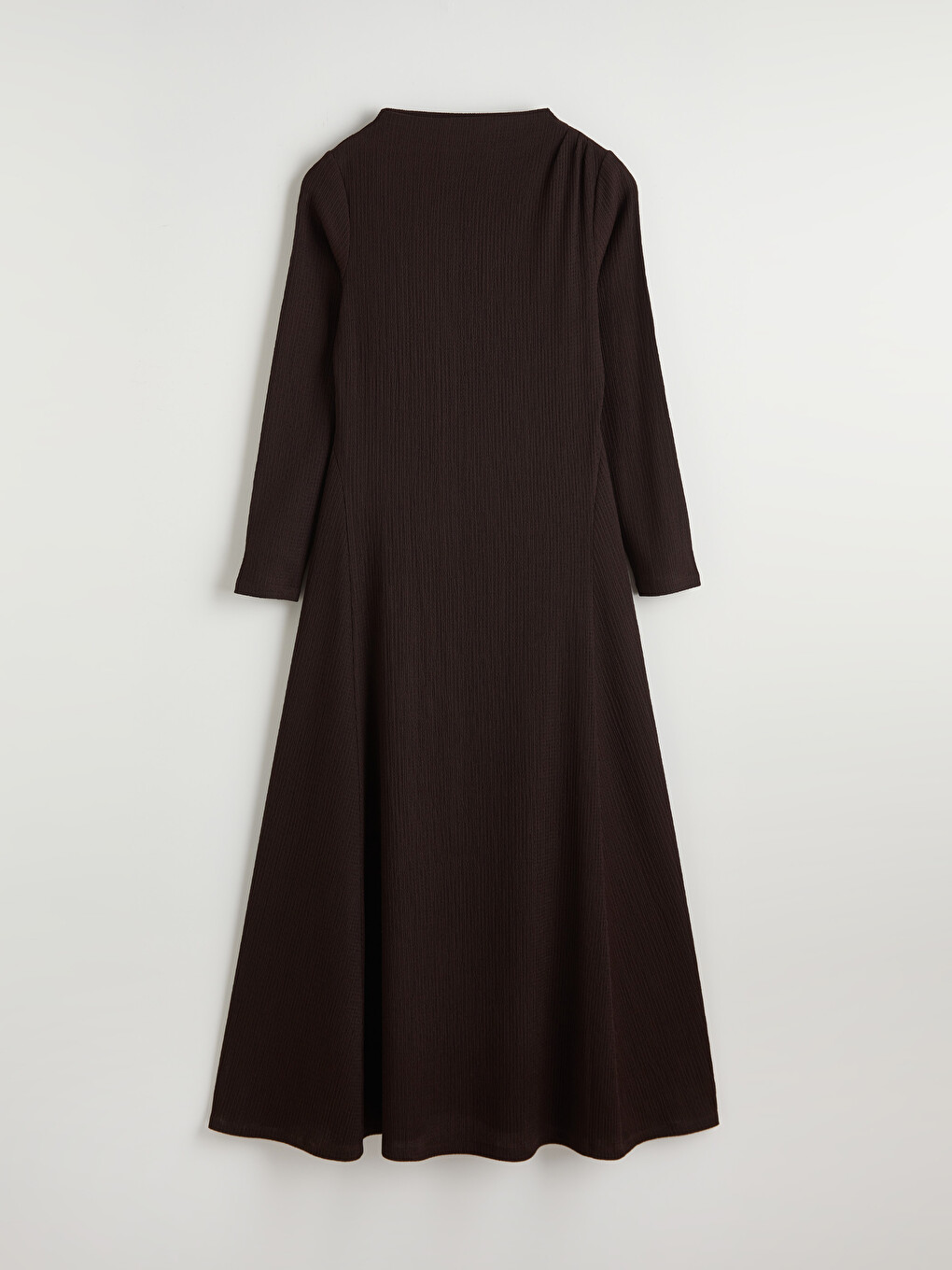 Women's Mock Neck Ribbed A-Line Dress-3