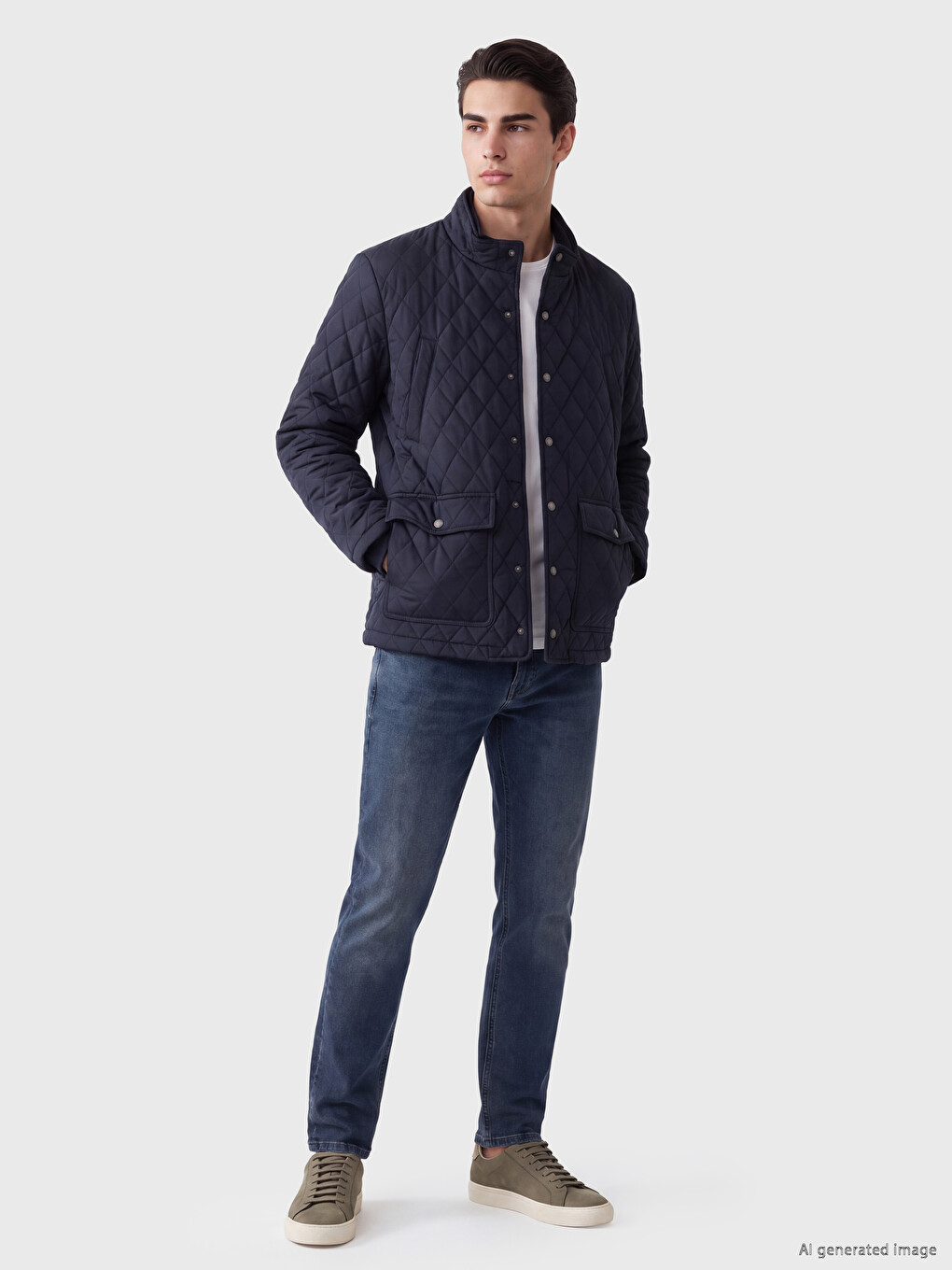 Man Navy Puffer Coat-1