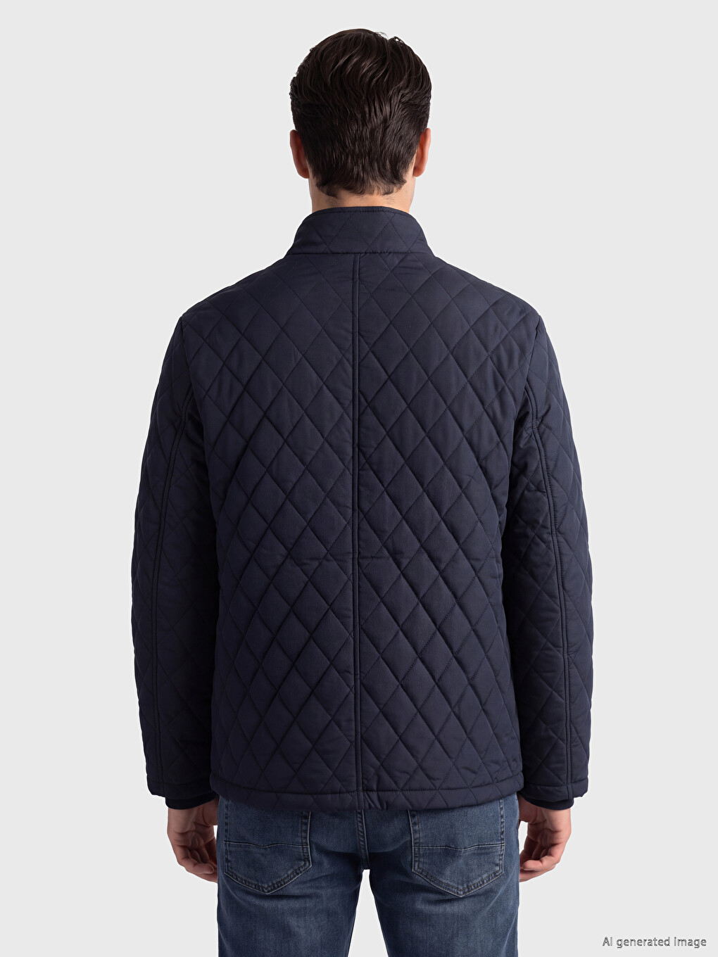 Man Navy Puffer Coat-2