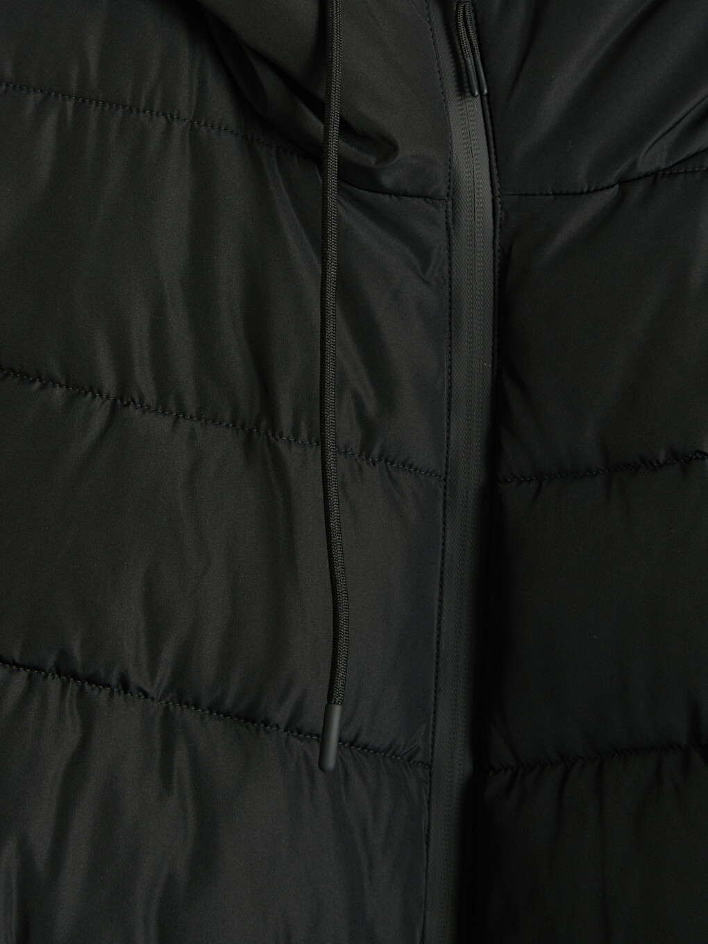 Siyah Regular Fit Kapüşonlu Erkek Şişme Mont-7