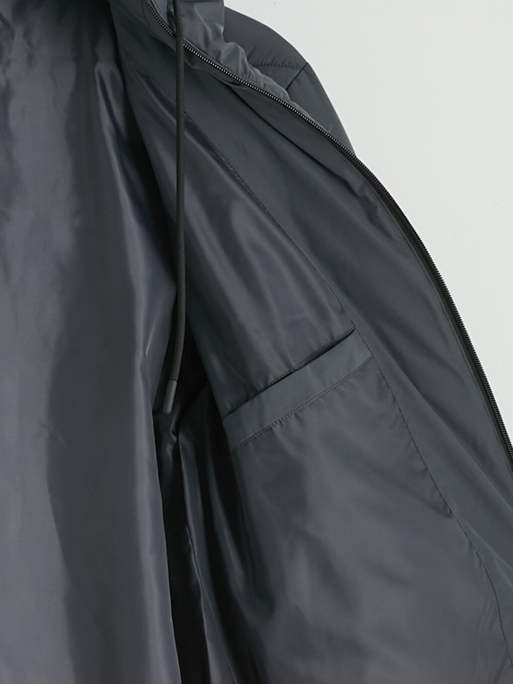 Antrasit Regular Fit Kapüşonlu Erkek Şişme Mont-8