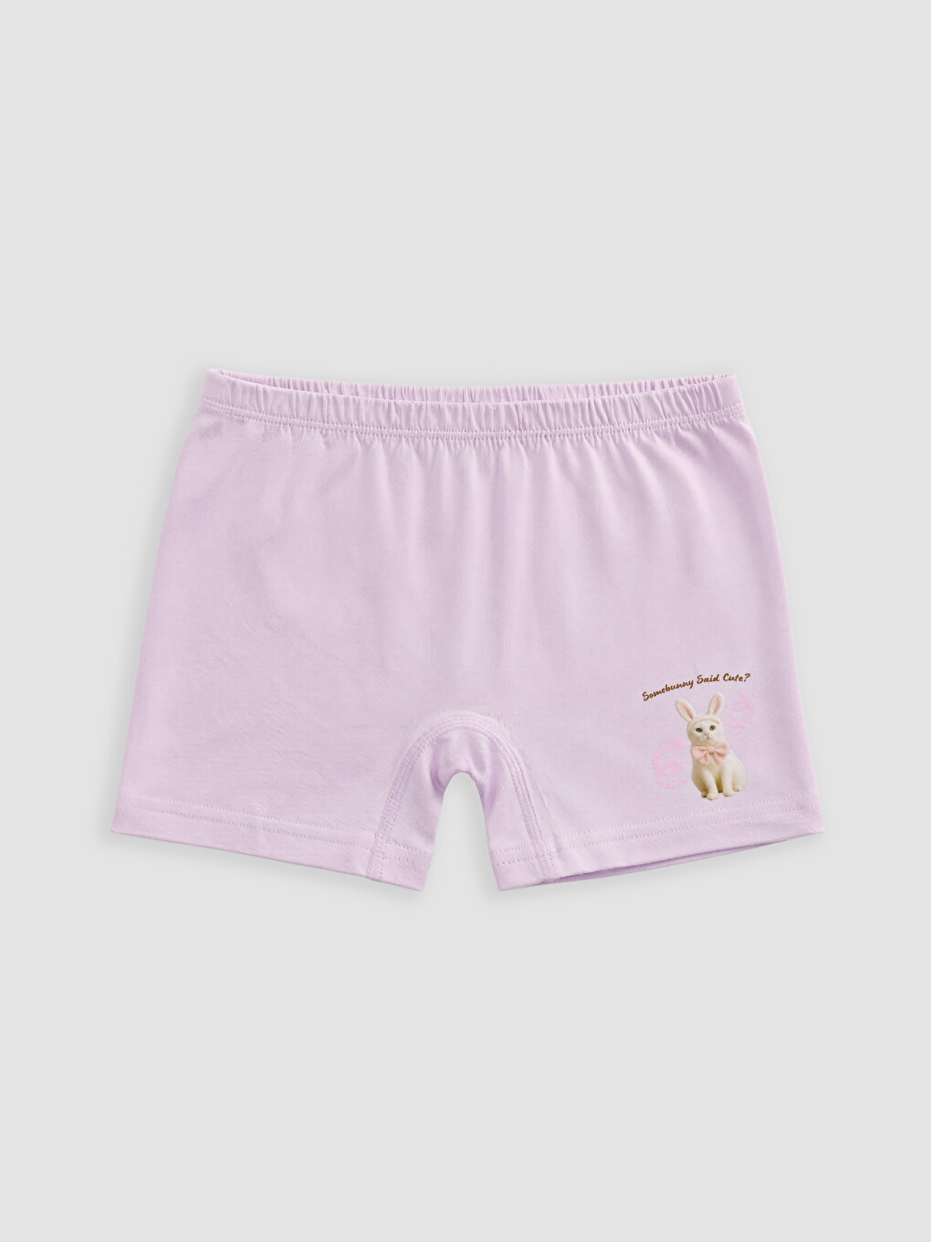Lila Baskılı Kız Çocuk Boxer 5'li-4