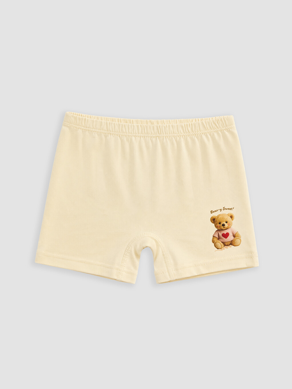 Lila Baskılı Kız Çocuk Boxer 5'li-5