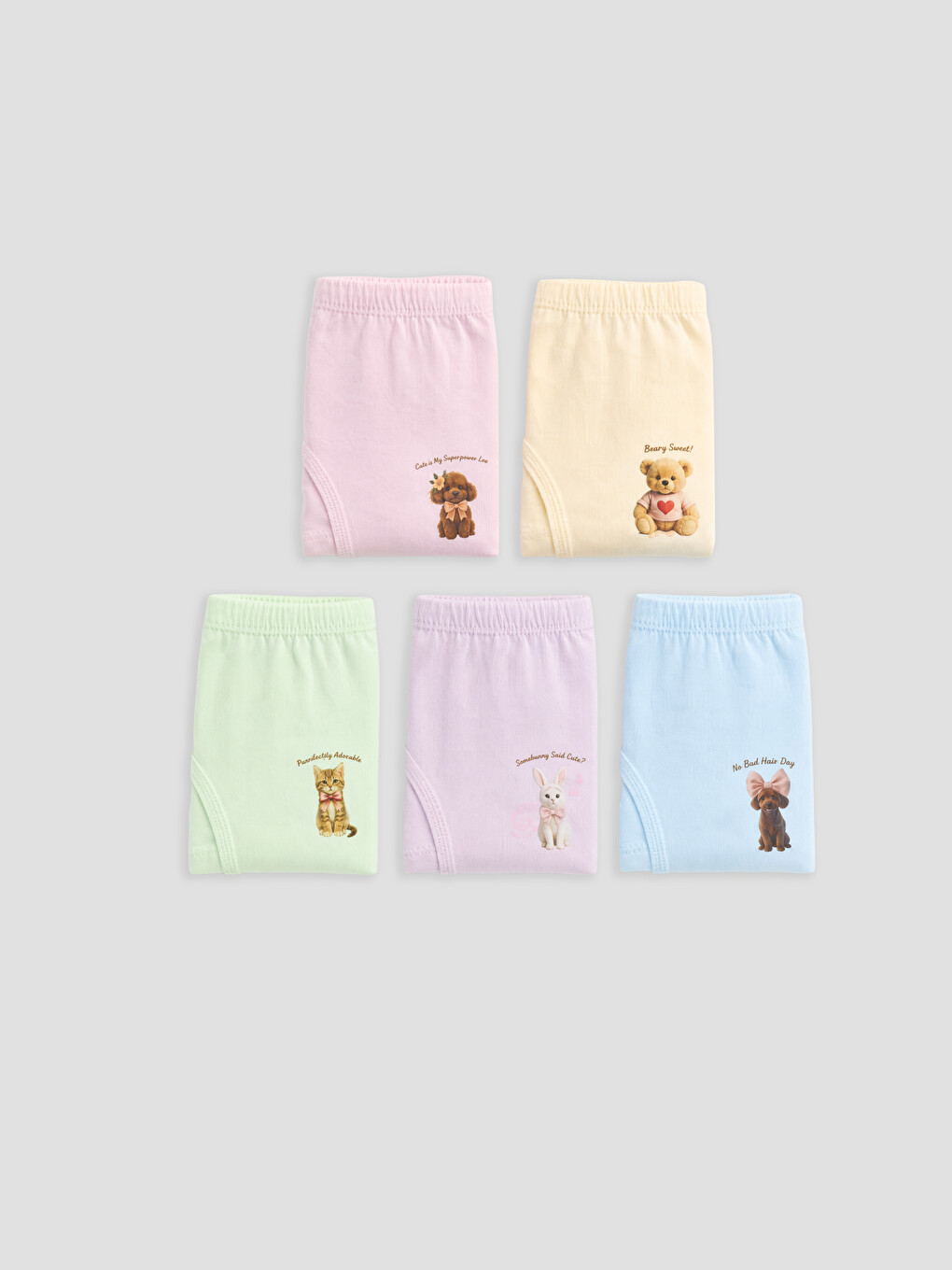 Printed Girls' Boxer 5 Pack