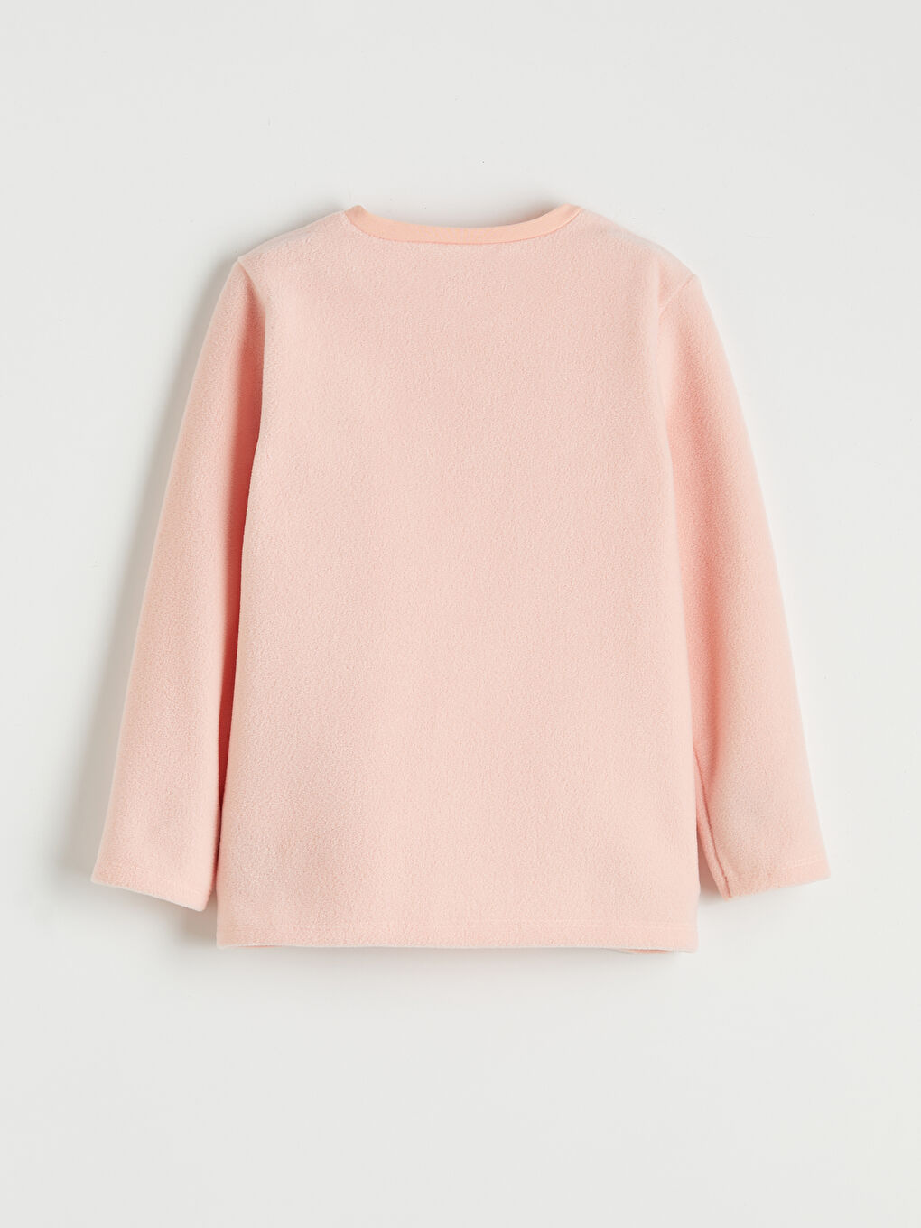 Pembe Bisiklet Yaka Nakışlı Kız Çocuk Polar Pijama Takım-2