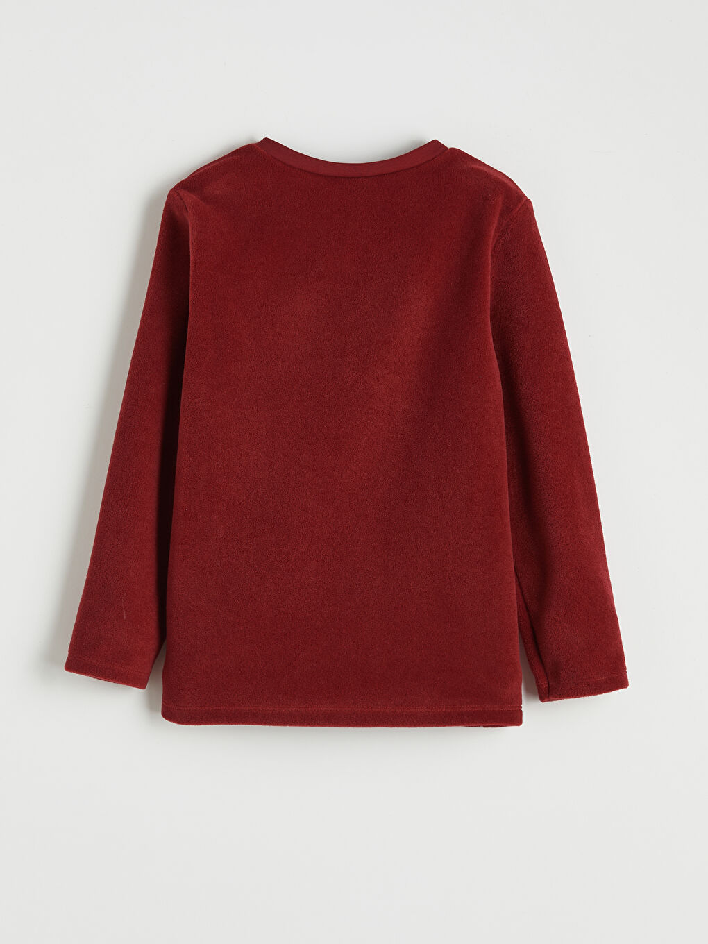 Bordo Kız Çocuk Nakışlı Bisiklet Yaka Pijama Takım-2