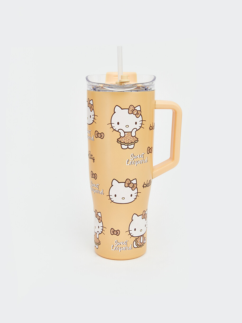 Hello Kitty Baskılı Metal Termos Kupa-1