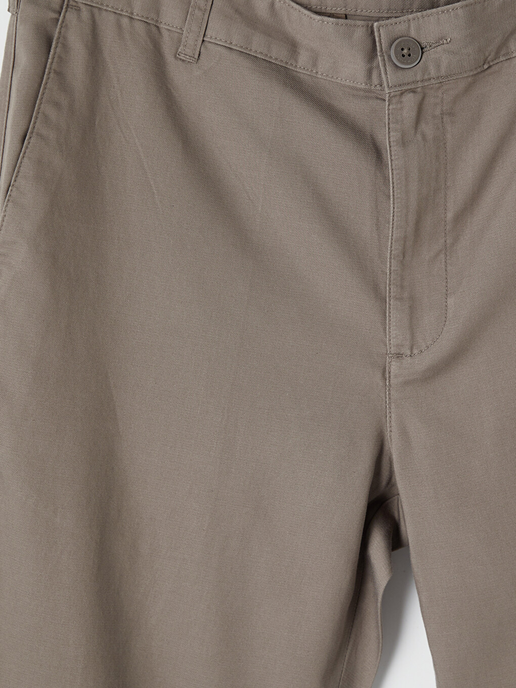 Kahverengi Regular Fit Gabardin Erkek Chino Pantolon-6