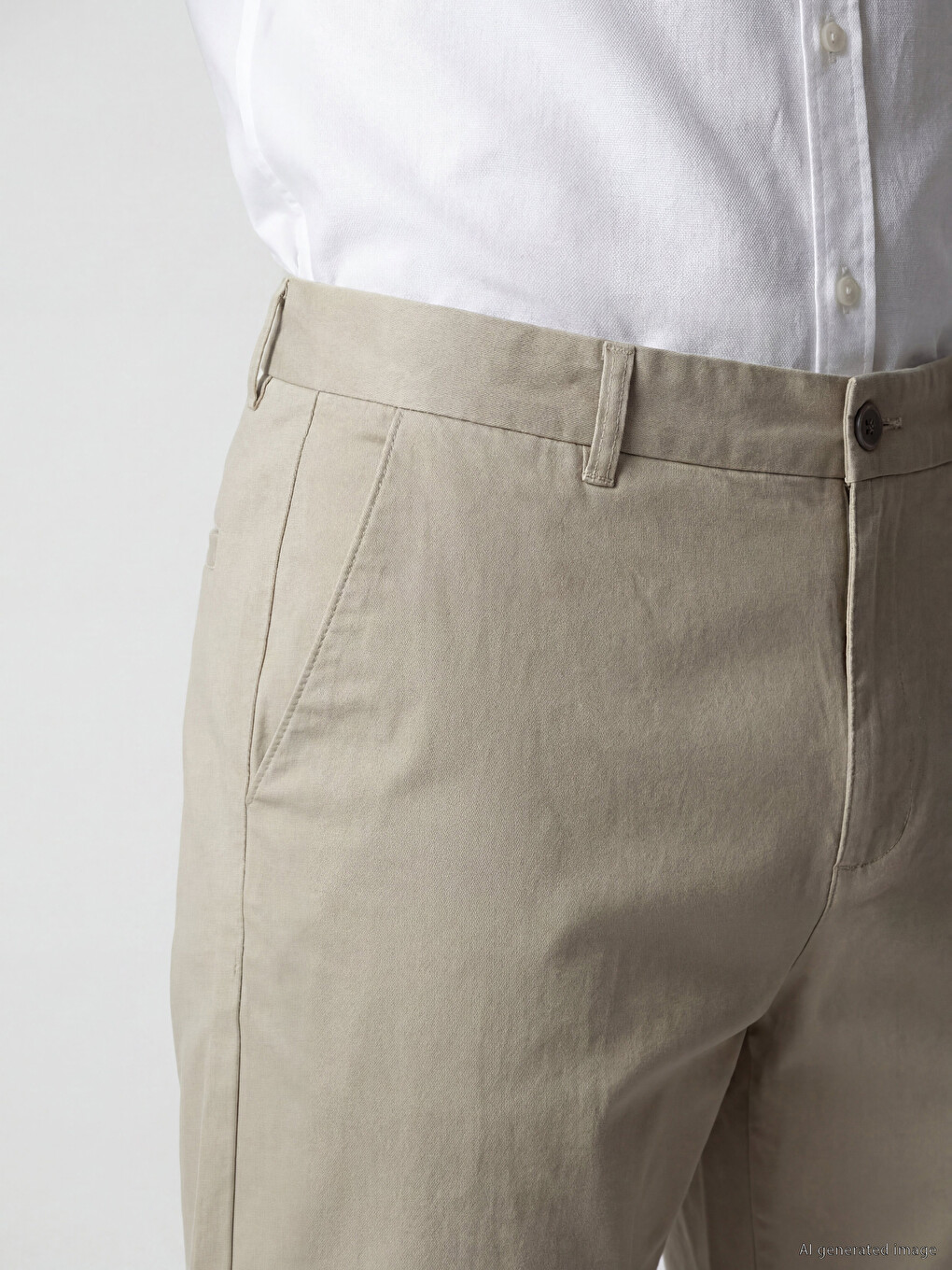 Haki Regular Fit Gabardin Erkek Chino Pantolon-2