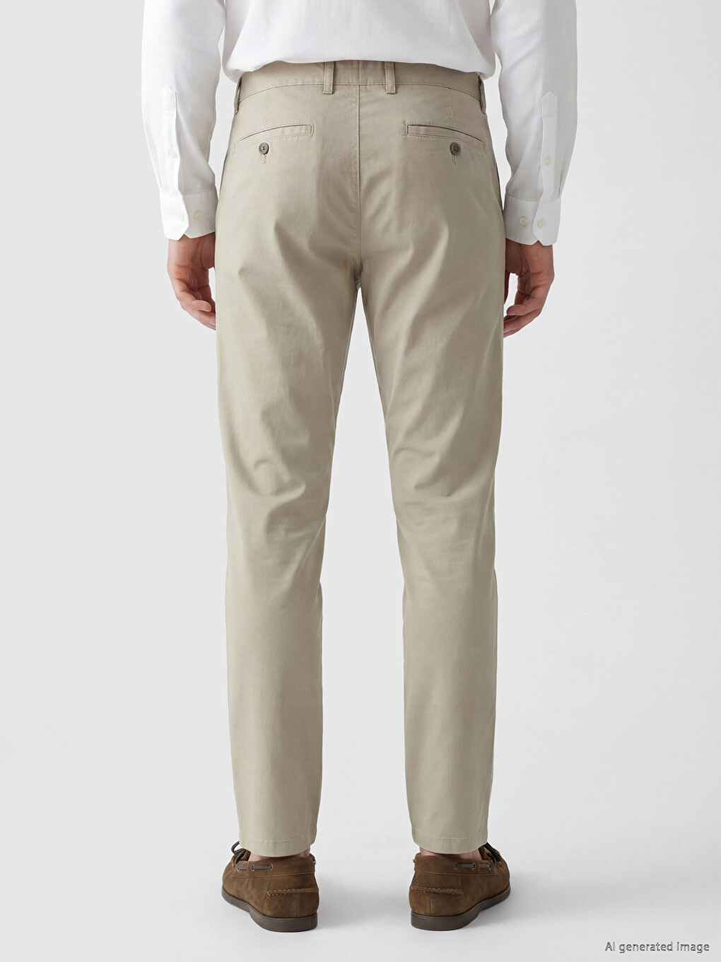 Haki Regular Fit Gabardin Erkek Chino Pantolon-3