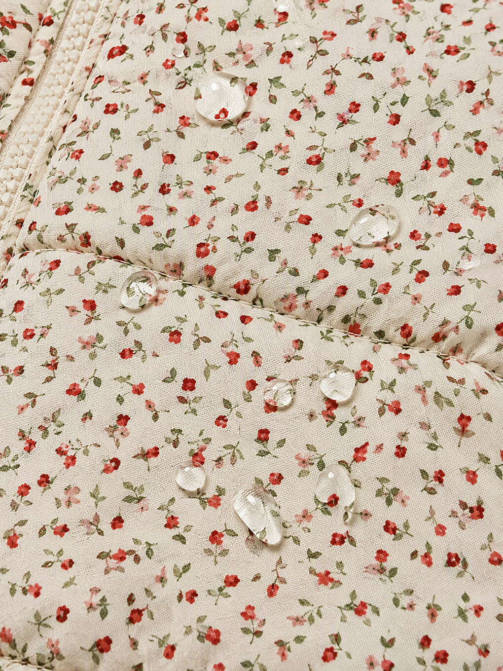 Flower Patterned Baby Girls' Puffer Coat-2