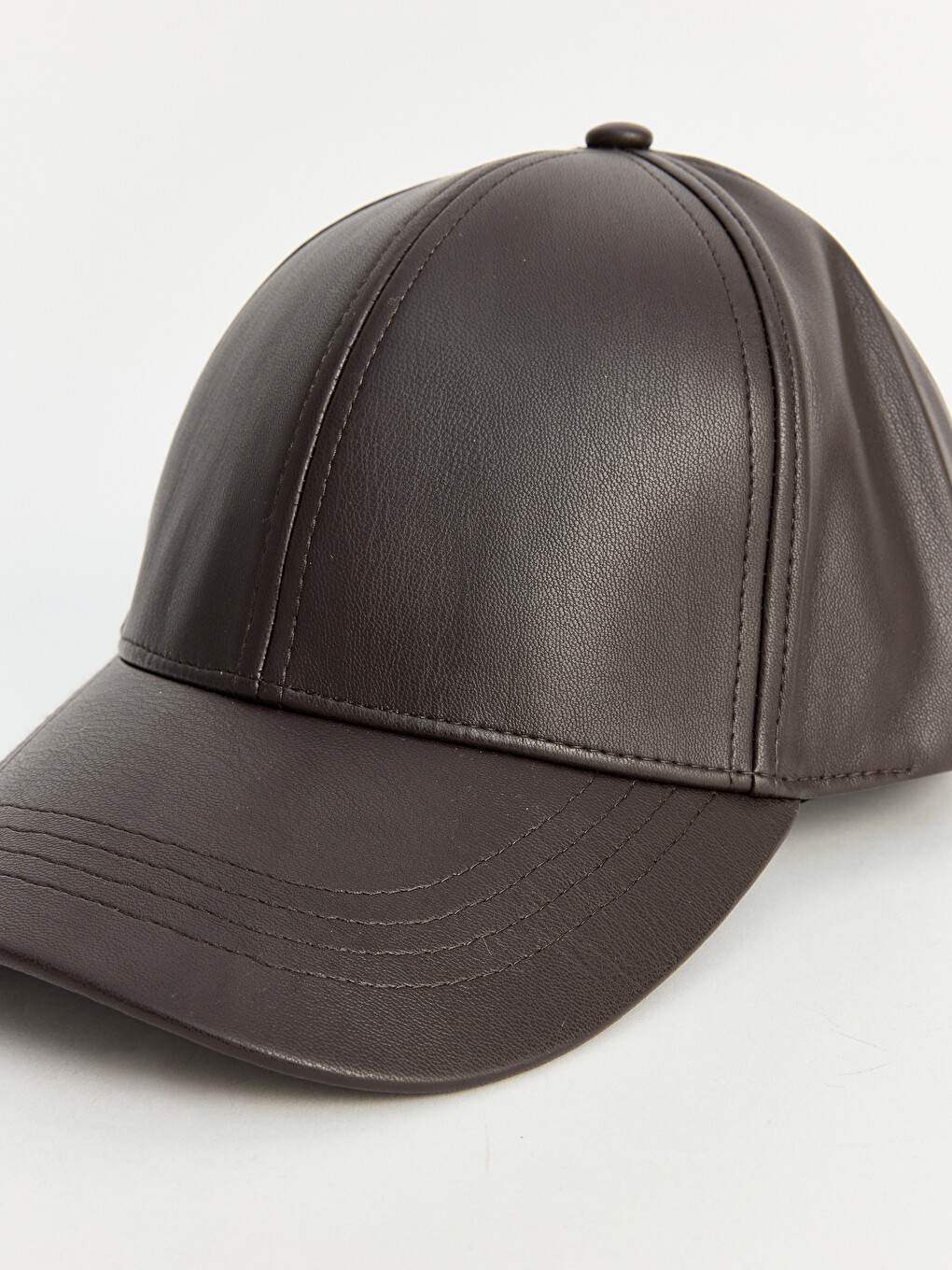 Faux Leather Men's Cap Hat-1