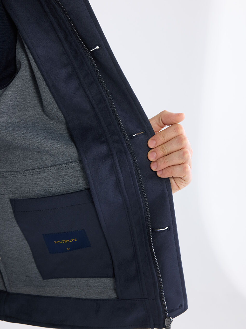 Lacivert Standart Kalıp Erkek Mont-3