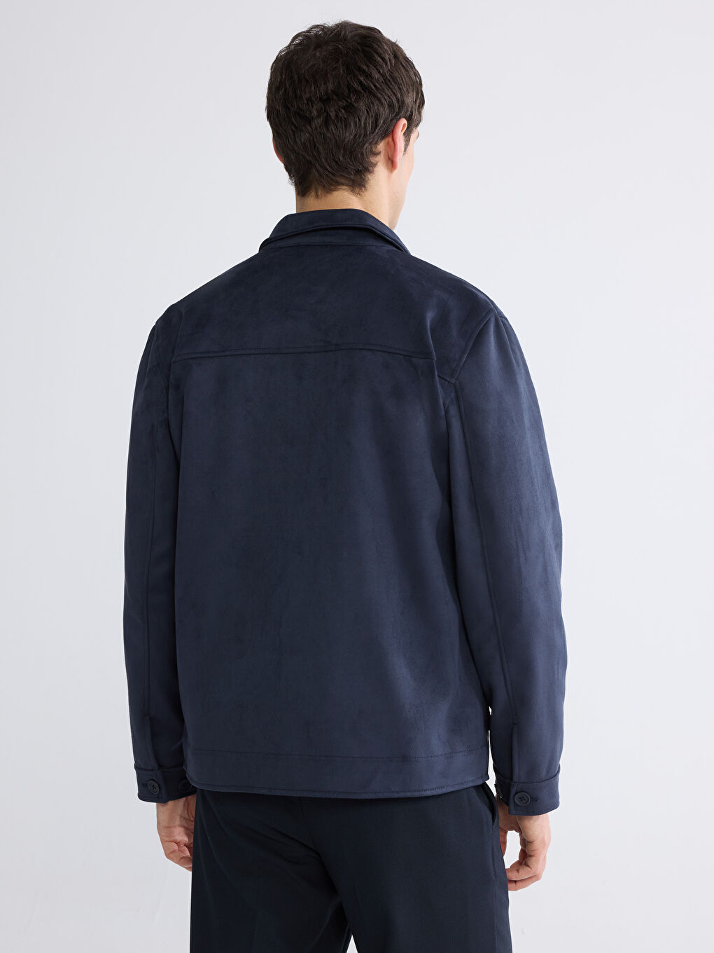 Lacivert Standart Kalıp Erkek Mont-4