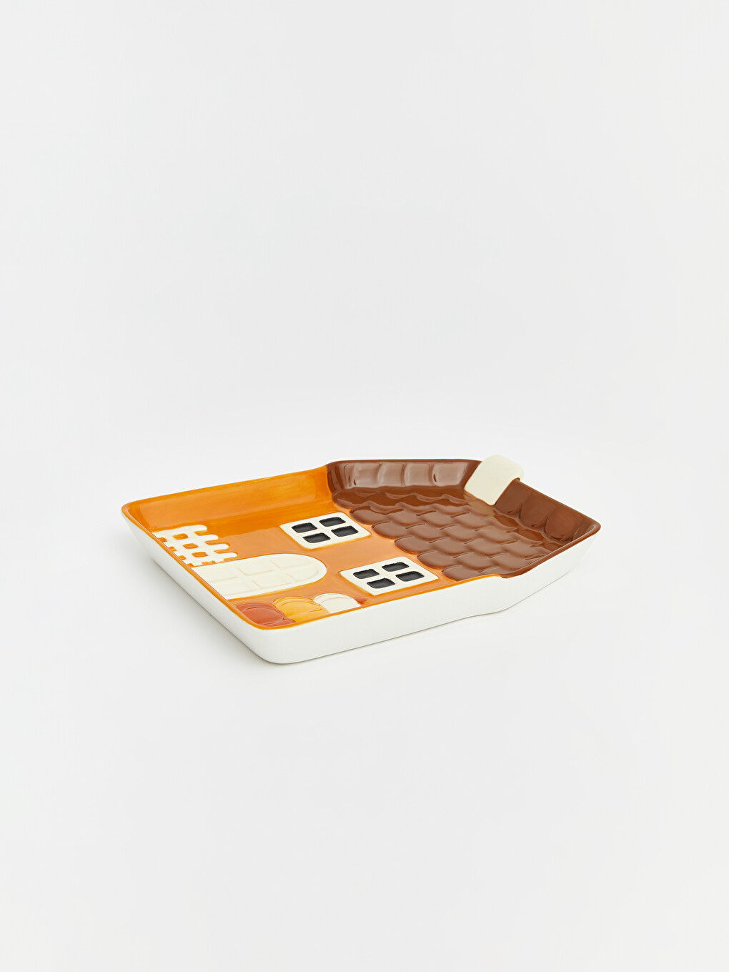 Karışık Ev Figürlü Seramik Tabak 15 Cm-2