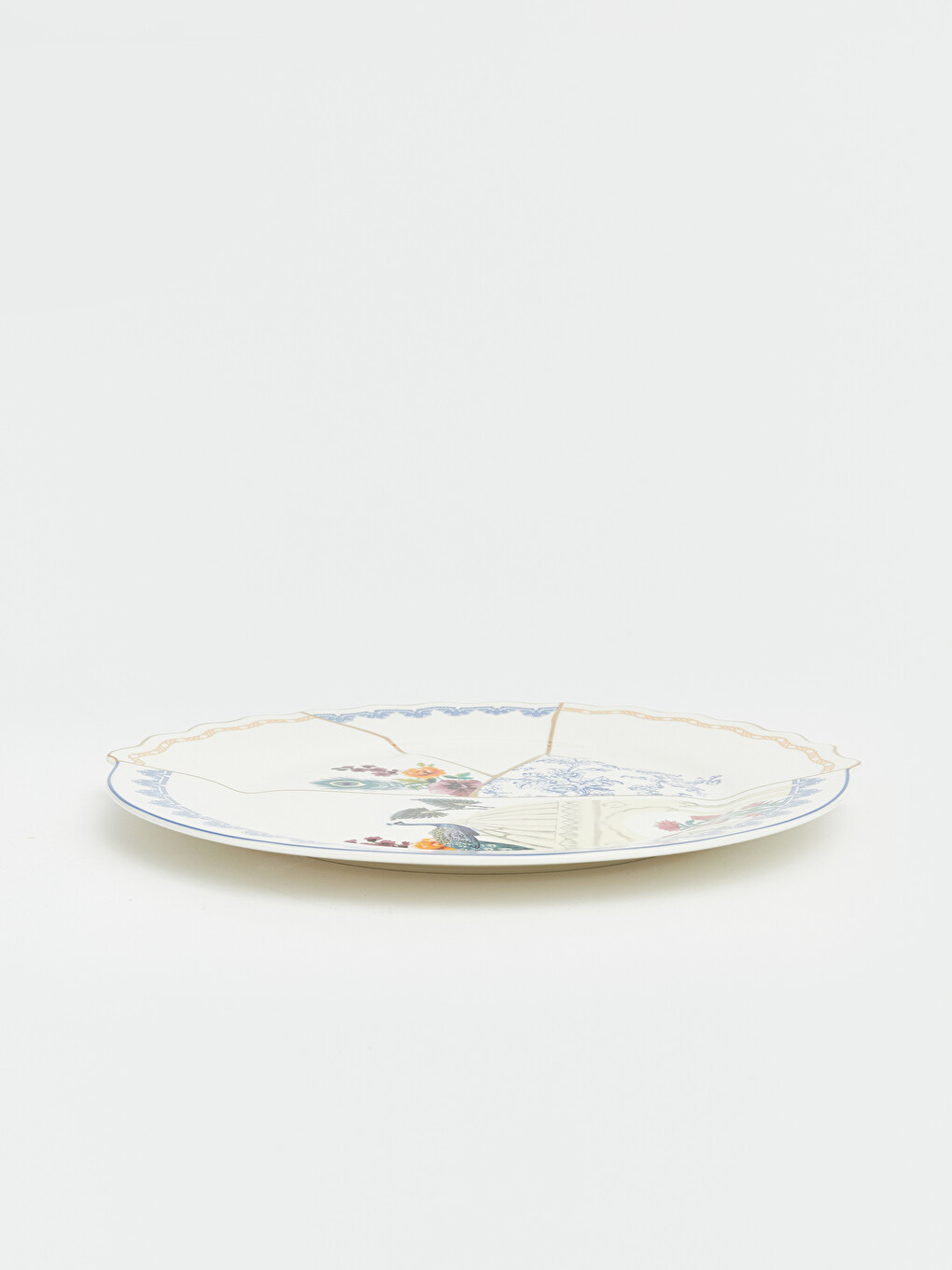 Peacock And Flower Printed Decorative Platter-2