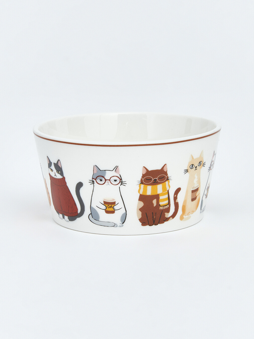 Cat Printed Porcelain Bowl-4