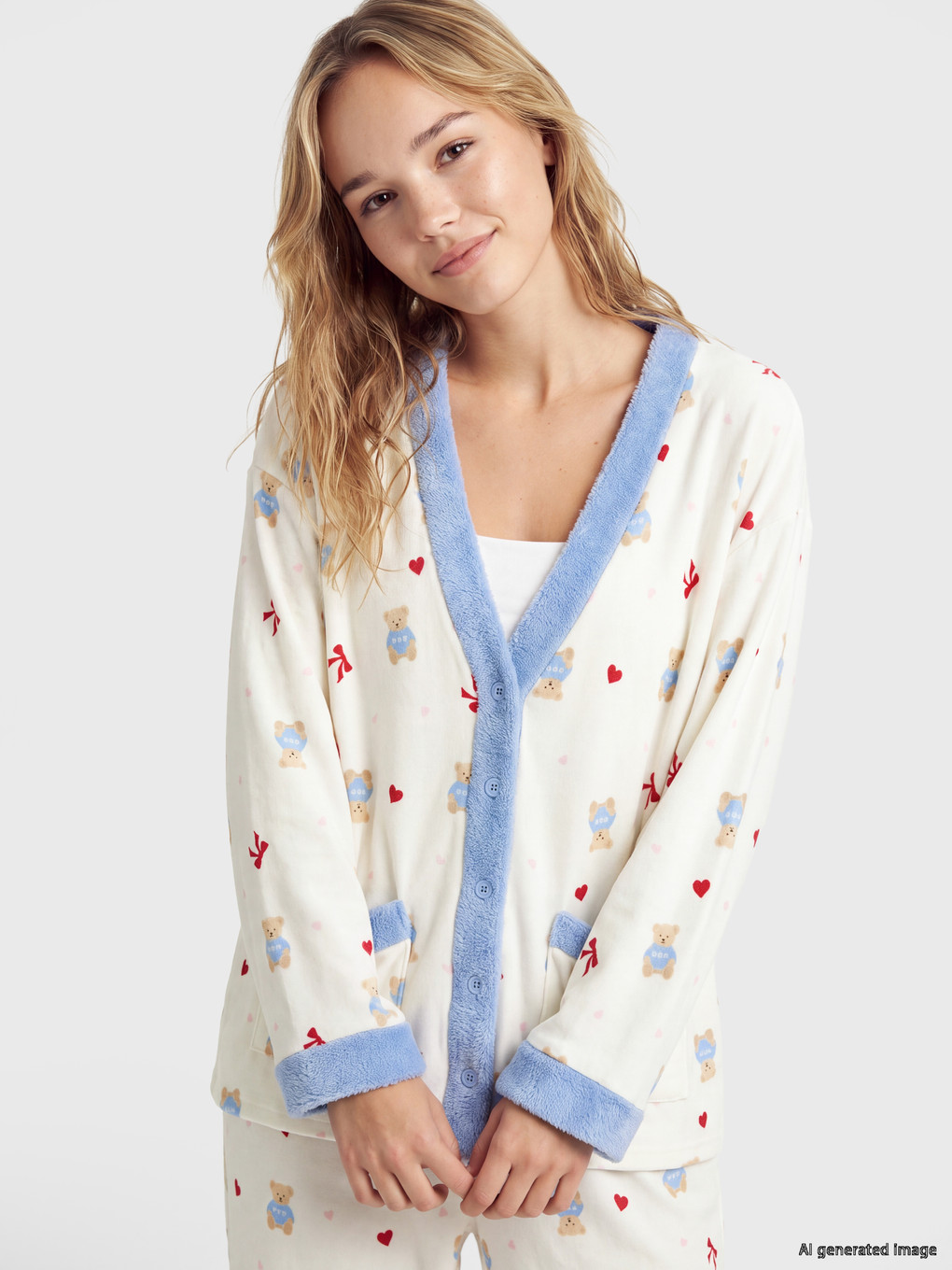 Woman Ecru Pyjama Set-1