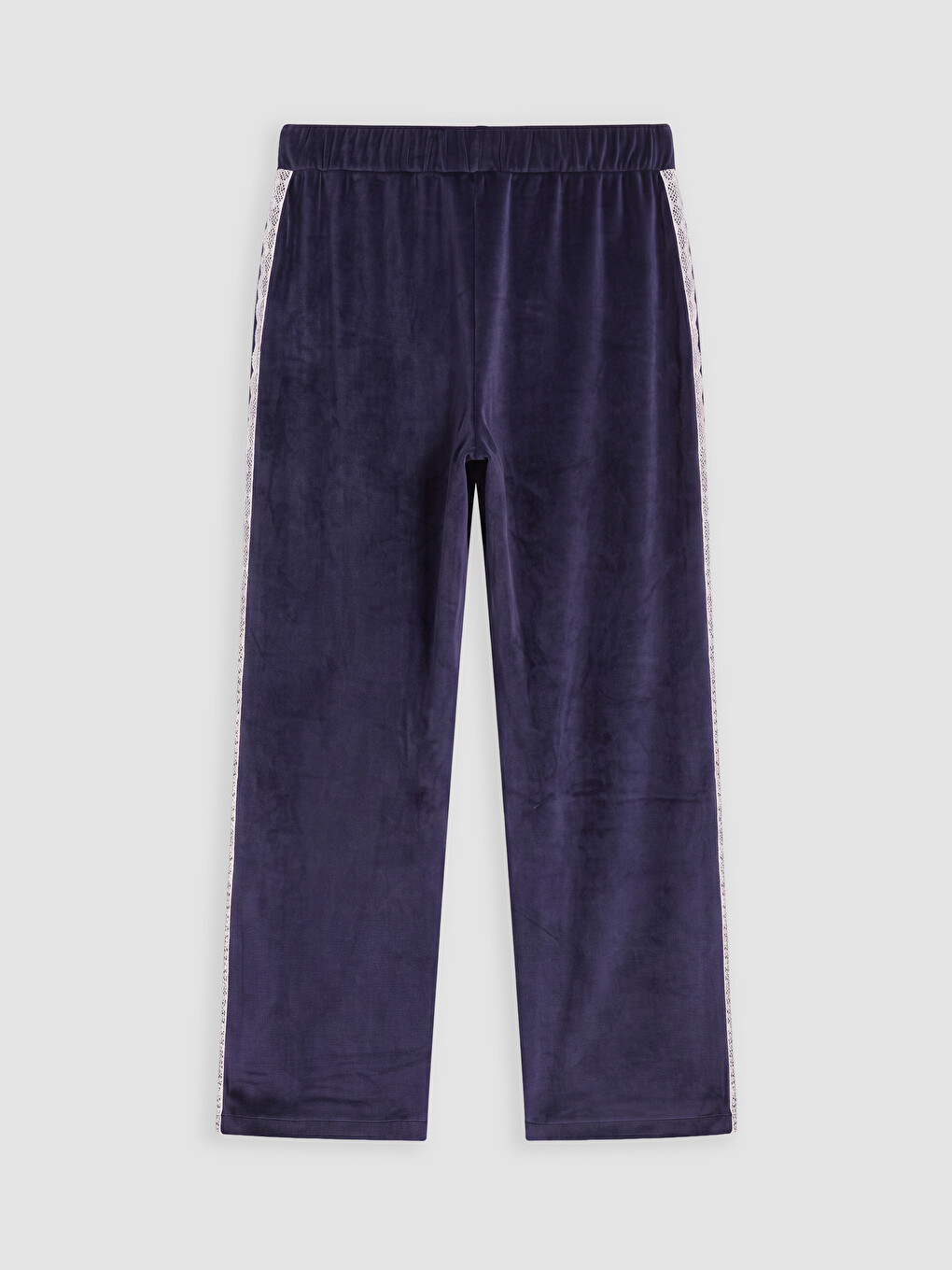 Sides Striped Women's Velvet Pyjamas Bottom-6