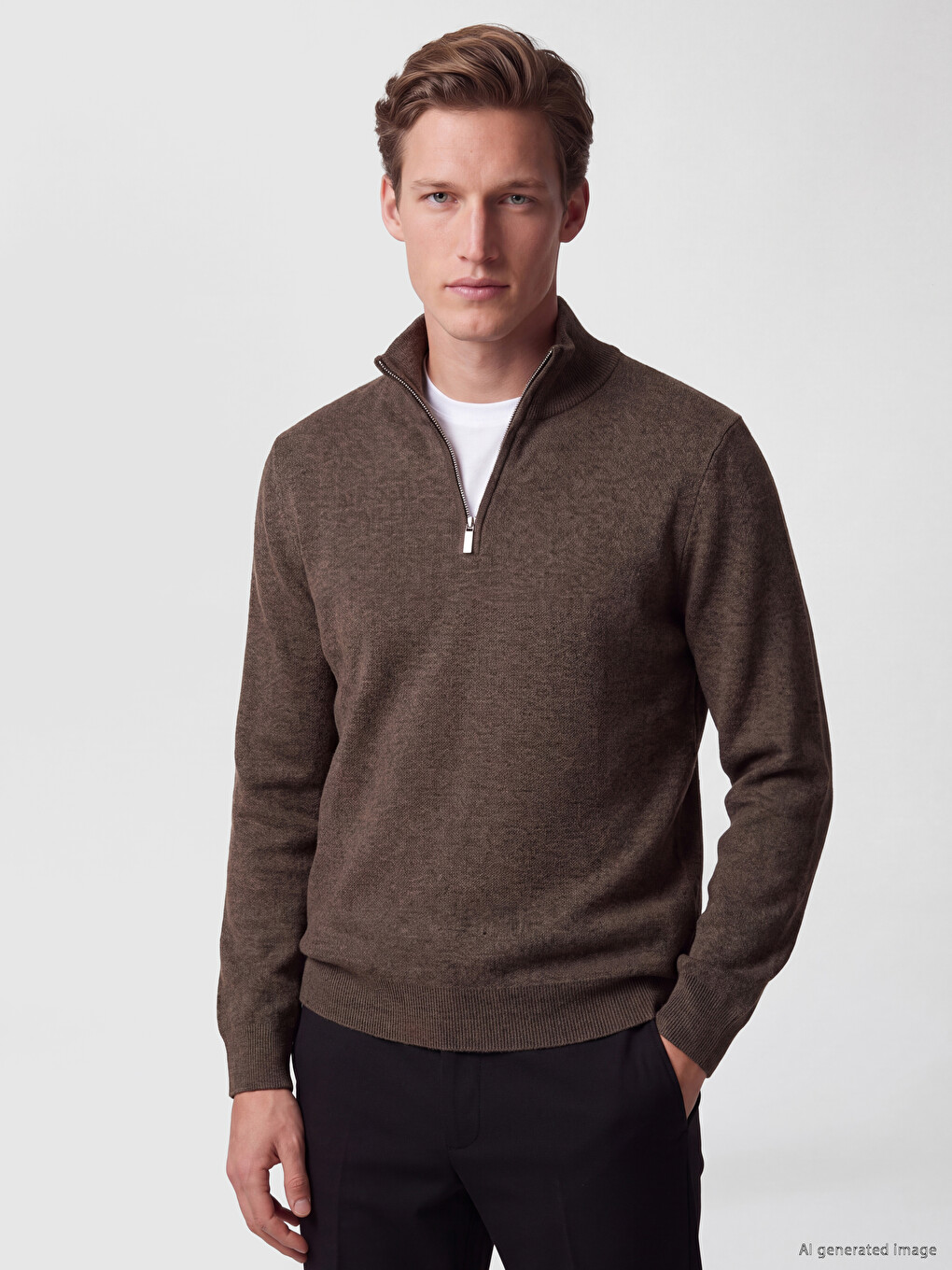 Man Brown Sweater