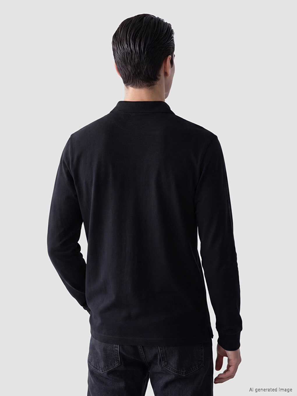 Polo Collar Pique Men's T-shirt-2