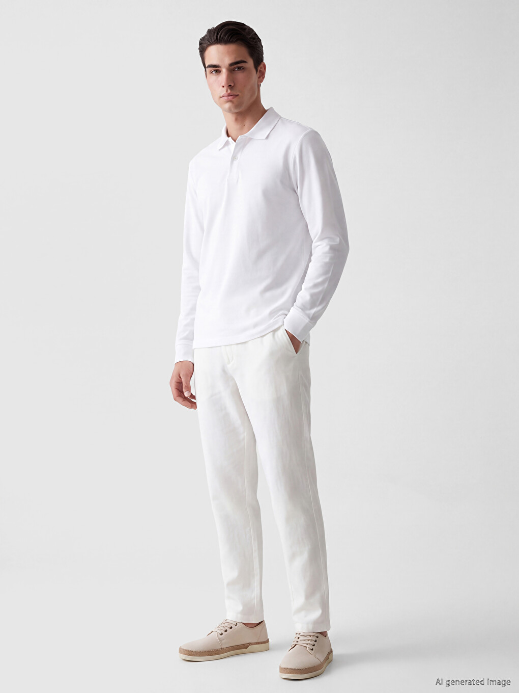 Polo Collar Pique Men's T-shirt-1