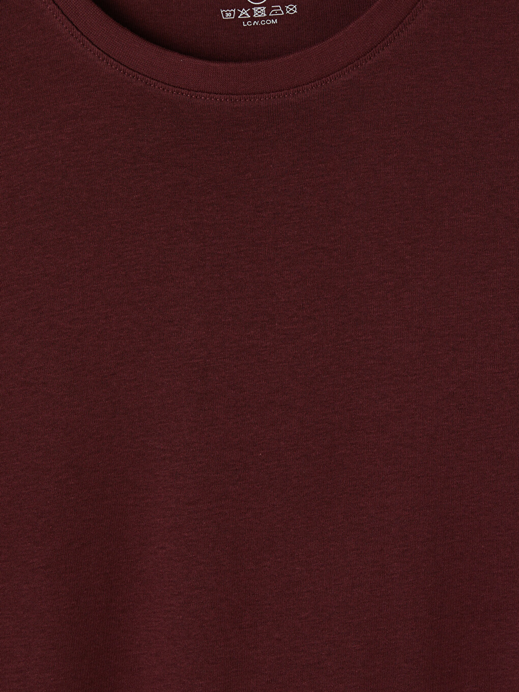 Bordo Bisiklet Yaka Uzun Kollu Erkek Tişört-4