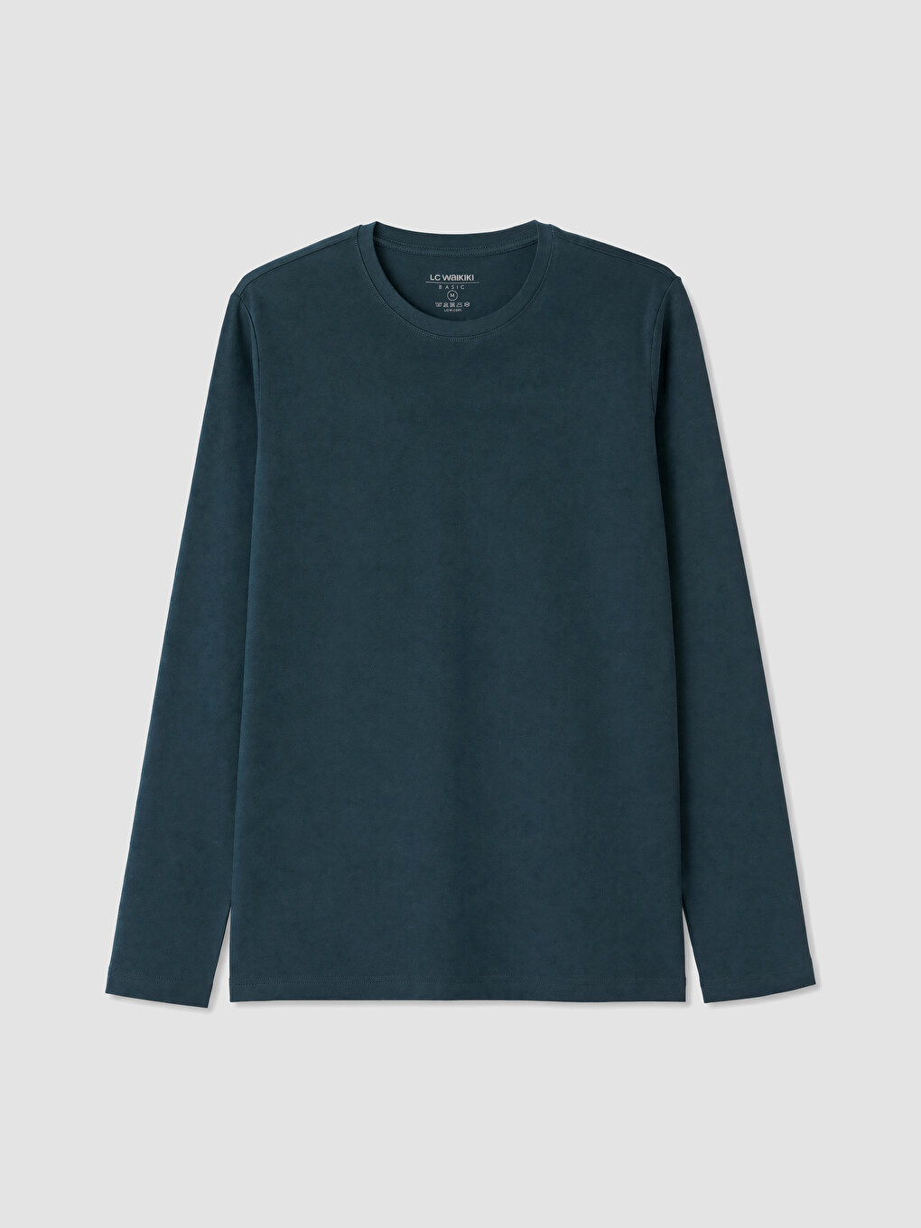Crew Neck Long Sleeve Men's T-shirt-4
