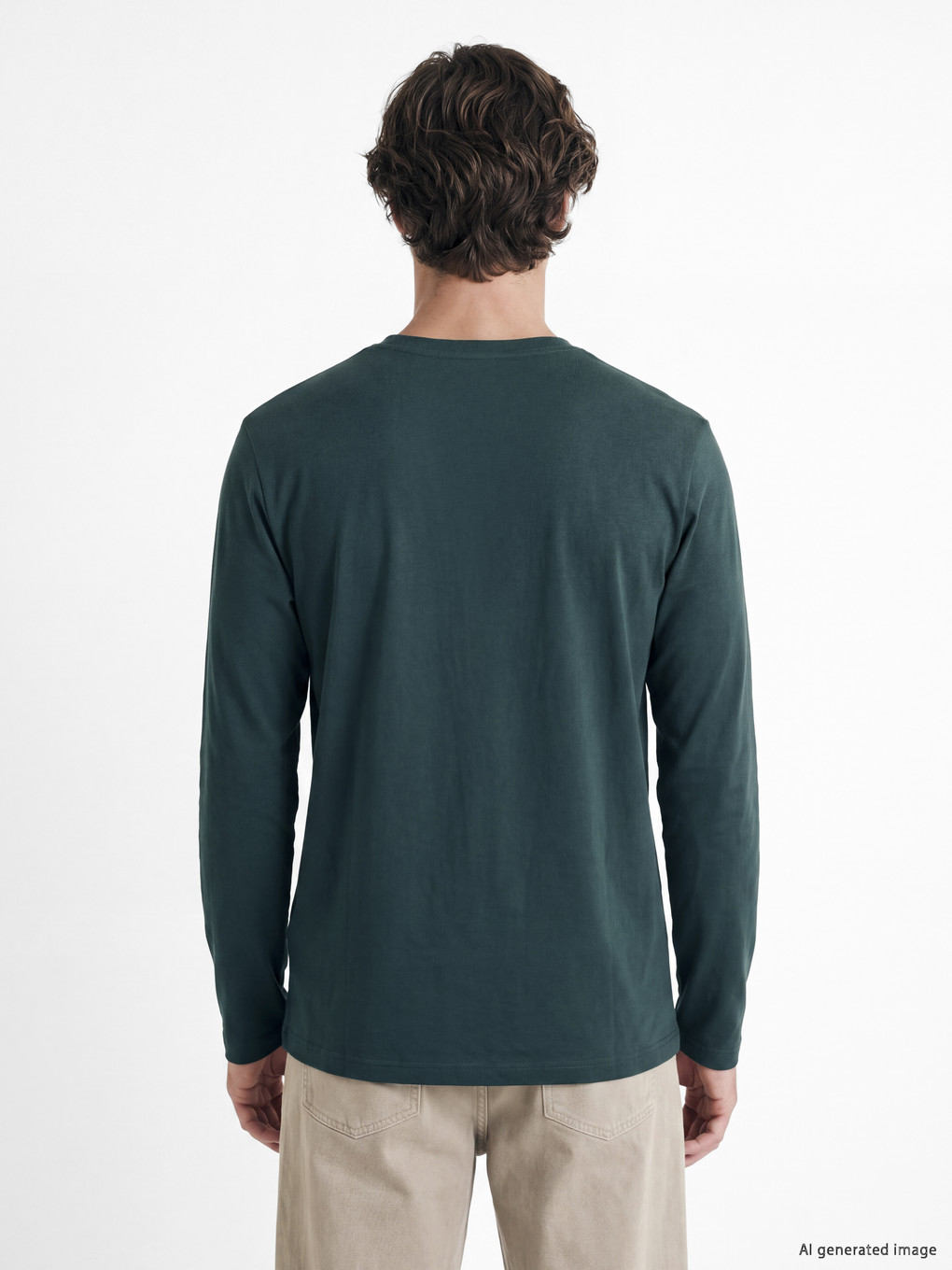 Crew Neck Long Sleeve Men's T-shirt-4