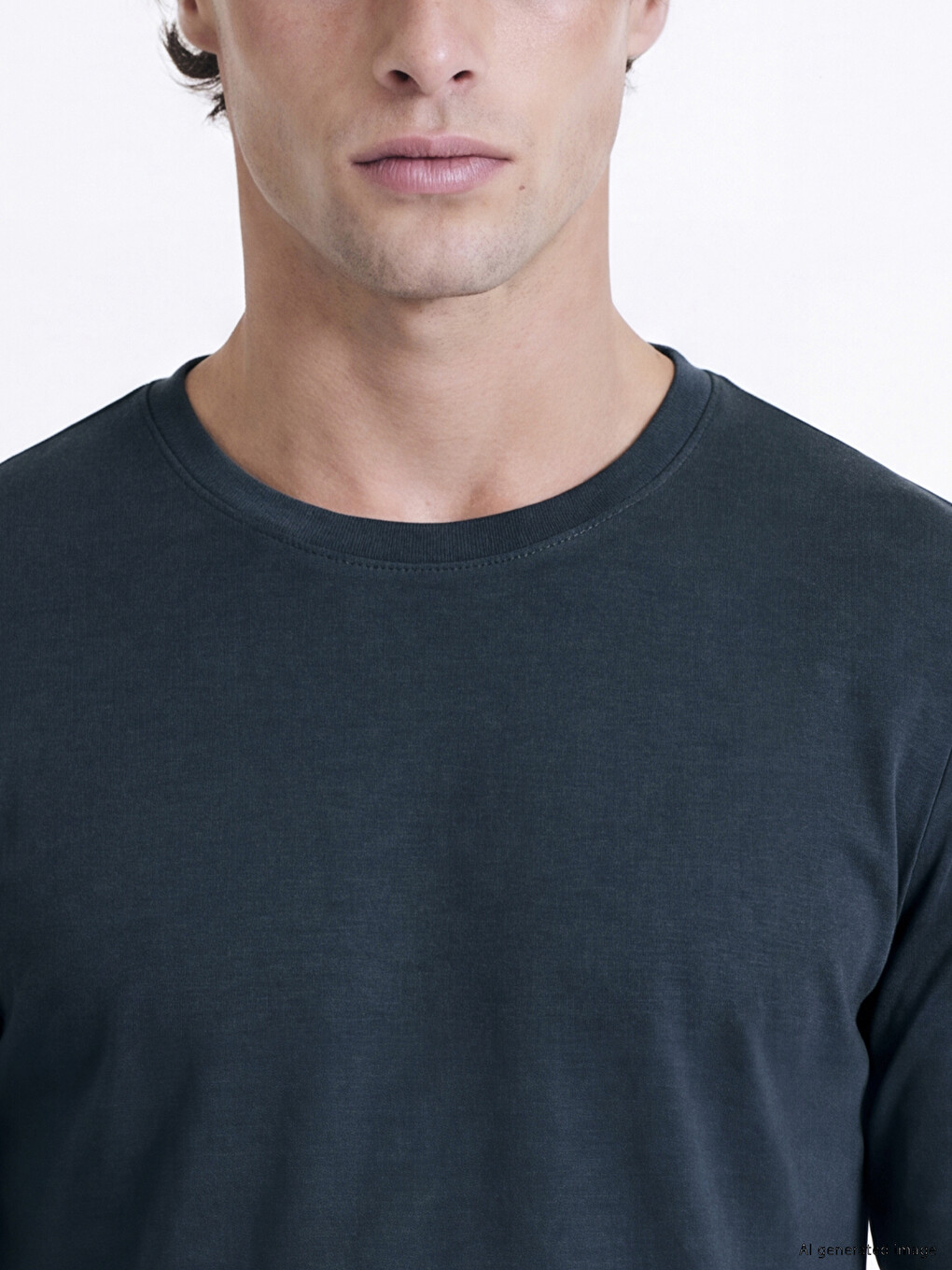 Crew Neck Long Sleeve Men's T-shirt-2