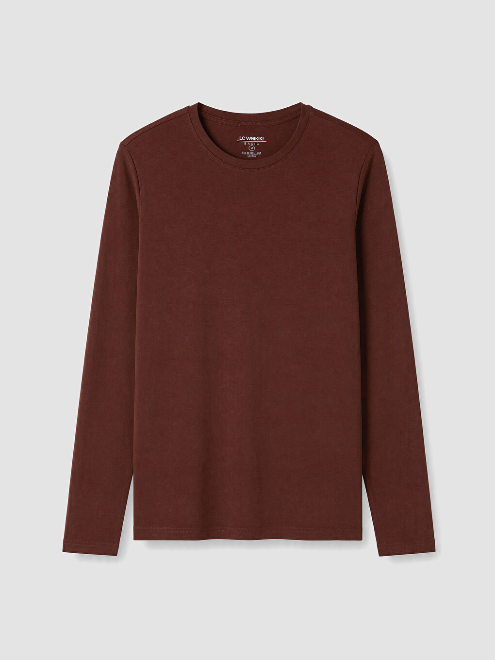 Crew Neck Long Sleeve Men's T-shirt-3