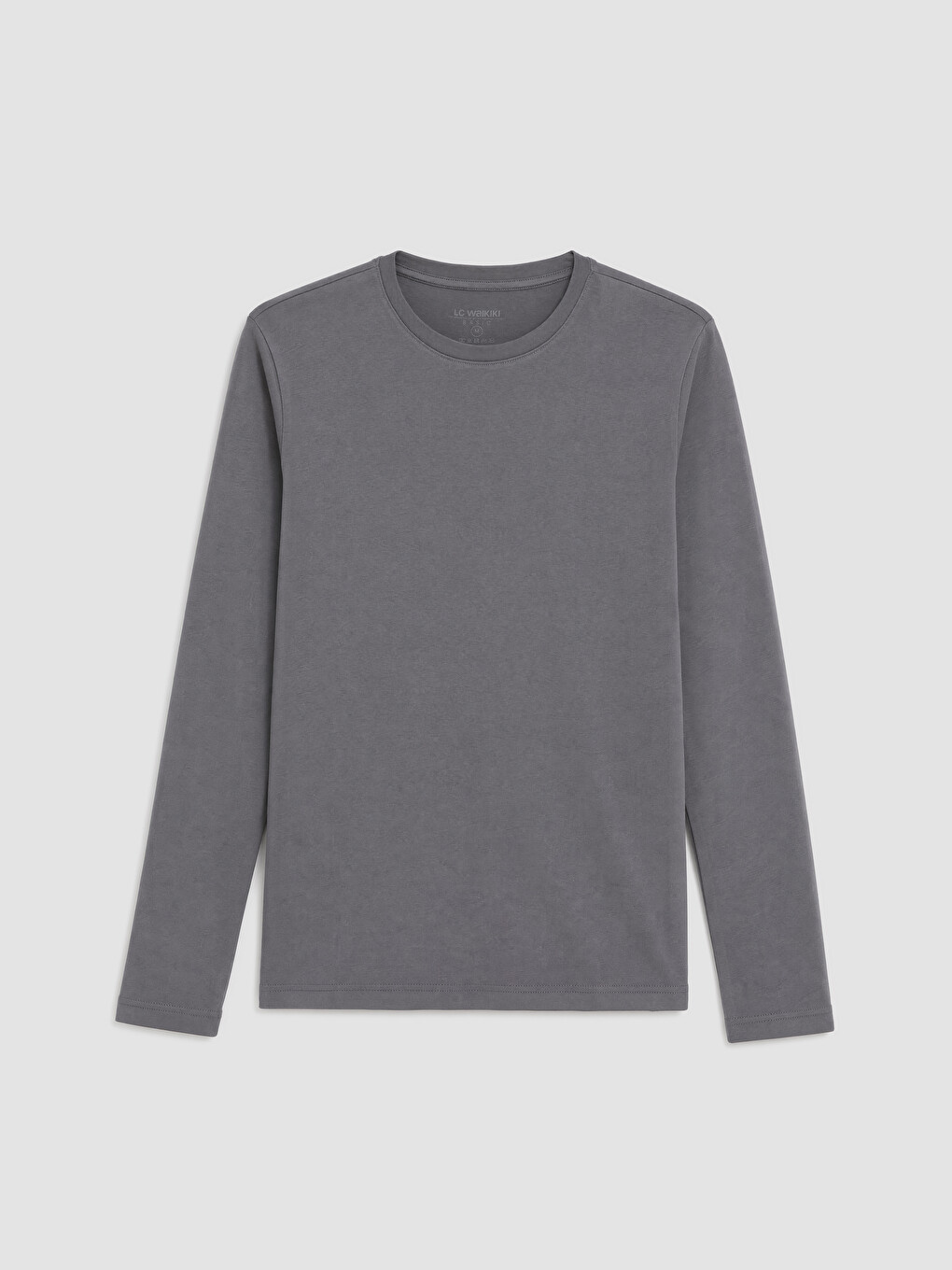 Crew Neck Long Sleeve Men's T-shirt-3