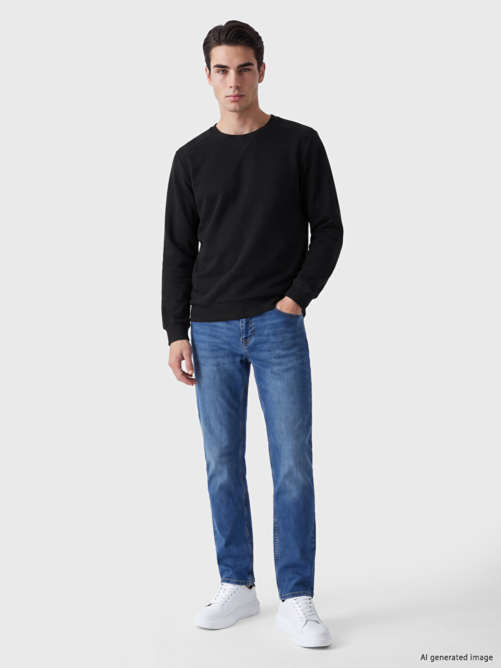 Crew Neck Men's Sweatshirt-1