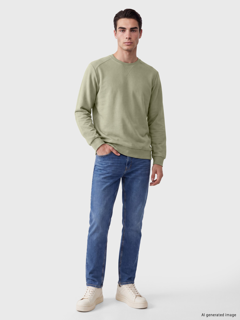 Crew Neck Men's Sweatshirt-1